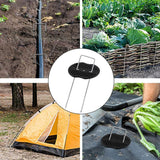 6 inch U-Shaped Landscape Staples and Fixing Gasket Set of 50, Garden Landscape Staples for Outdoor Irrigation Hoses, Fixed Fences