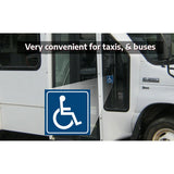 Disabled Stickers Kit - Handicap accessible Wheelchair - for Indoor and Outdoor Use - Car Van Truck Lorry Camper (4-Piece kit)