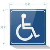 Disabled Stickers Kit - Handicap accessible Wheelchair - for Indoor and Outdoor Use - Car Van Truck Lorry Camper (4-Piece kit)