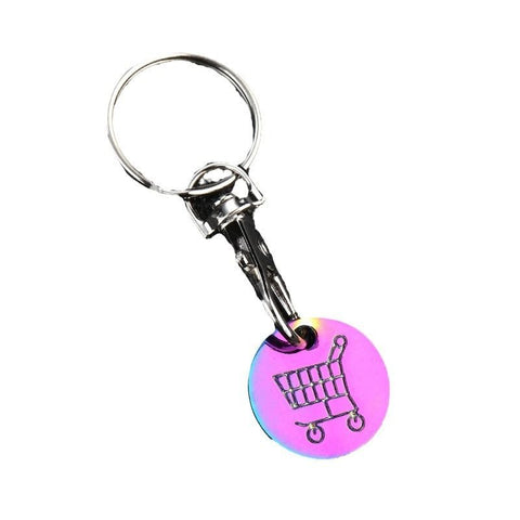 4pcs Trolley Token Keychain Supermarket Shopping Cart Metal Key Ring Trolley Token Coin Keychain Pendant Purse In Australia - Darrahopens