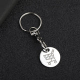 4pcs Trolley Token Keychain Supermarket Shopping Cart Metal Key Ring Trolley Token Coin Keychain Pendant Purse In Australia - Darrahopens