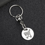 4pcs Trolley Token Keychain Supermarket Shopping Cart Metal Key Ring Trolley Token Coin Keychain Pendant Purse In Australia - Darrahopens