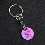 4pcs Trolley Token Keychain Supermarket Shopping Cart Metal Key Ring Trolley Token Coin Keychain Pendant Purse In Australia - Darrahopens