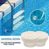 2x Outside Pool Ladder Bumpers For Inground Pool Ladder Rubber End Caps For Standard Swimming Poo