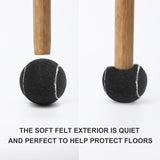 2 PCS for Furniture Legs and Floor Protection, Heavy Duty Long Lasting Felt Pad Glide Coverings (Black)