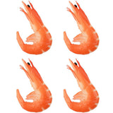 4pcs Desktop Decor Table Top Decor Fake Food Model Realistic Food Model Toys Birthday Decoration for Girl Shrimp Toy Simulated