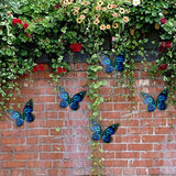 4pcs Metal Butterflies | Iron Hanging Decorations Wall-Mounted - Wall Art Sculpture for Garden Yard Decoration Outdoor Indoor