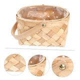 Mini Woven Baskets with Handles Miniature Flower Basket Rustic Hanging Wedding Decor Mini Hamper Baskets Playset Mini Scene Prop In Australia - Darrahopens