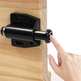 4 Pack Single Magnet Cabinet Snap Invisible Furniture Door Rebounder Cabinet Wardrobe Door Closer Easy Install Black