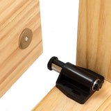 4 Pack Single Magnet Cabinet Snap Invisible Furniture Door Rebounder Cabinet Wardrobe Door Closer Easy Install Black