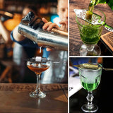 2Pcs Stainless Steel Absinthe Fountain Spoon, Vintage Cocktail Dripper, Bar Glass Strainer, Hollowed Out Square Sugar Dripper
