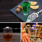 2Pcs Stainless Steel Absinthe Fountain Spoon, Vintage Cocktail Dripper, Bar Glass Strainer, Hollowed Out Square Sugar Dripper In Australia - Darrahopens