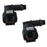 2PCS Black Female to Barb 90 Degree Fuel Line Quick Connector,Elbow Straight Fuel Line Hose Quick Release Connect