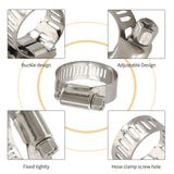 5 Pcs Stainless Steel Hose Clamps, Adjustable 18-32MM Range Worm Gear Hose Clamps for Pipe, Intercooler, Plumbing In Australia - Darrahopens