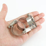 5 Pcs Stainless Steel Hose Clamps, Adjustable 18-32MM Range Worm Gear Hose Clamps for Pipe, Intercooler, Plumbing