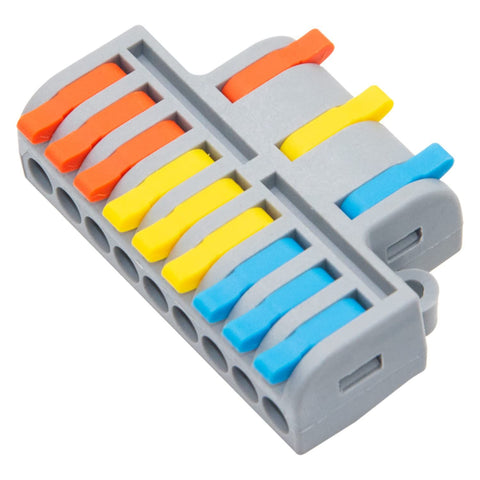 Lever Wire Connectors, 3 in 9 Out Quick Wiring Cable Electrical Connector Compact Push-in Conductor Terminal Block In Australia - Darrahopens