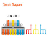 Lever Wire Connectors, 3 in 9 Out Quick Wiring Cable Electrical Connector Compact Push-in Conductor Terminal Block In Australia - Darrahopens