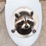 3D Sticker for Toilet | Cute Decal for Toilet| Toilet Decal | Three-Dimensional Animal Toilet Wall Sticker Home Decor