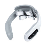 Portable Neck Electric Pulse Massager with Heat, Unit, 4 Head Lymphatic Massager for Pain Relief Deep Tissue, Units Neck Massager