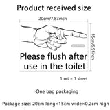 Warning Slogan Wall Sticker Decorate Stickers Toilet Seats Potty Seat for Toilet Bathroom Wall Decals Adhesive Wall Decal