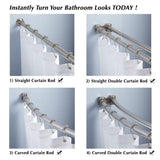 Shower Curtain Hooks Rings, Rust-Resistant for Bathroom Shower Rods Shower Hooks - Set of 12, Chrome