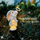 Garden Solar Light, Resin Angel Figure Solar Garden Stake Lights Waterproof for Yard Pathway Fence Patio Lawn Decor In Australia - Darrahopens