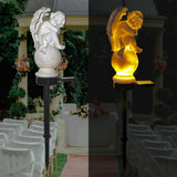 Garden Solar Light, Resin Angel Figure Solar Garden Stake Lights Waterproof for Yard Pathway Fence Patio Lawn Decor In Australia - Darrahopens