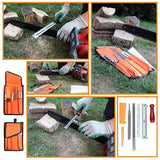 10Pcs Cloth Bag File Set Electric Chainsaw File Round Flat File Guide File Sharpener Tools Electric chain saw file In Australia - Darrahopens