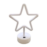 Warm White Star Shaped LED Neon Lamp with Base Battery Operated USB Powered LED Home Christmas Decoration Lights In Australia - Darrahopens
