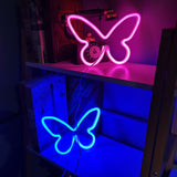 2 Pcs Butterfly Neon Signs Butterfly LED Light 3AA Battery Powered, USB Operated Wall Neon Light Decor Butterfly Neon Wall Art In Australia - Darrahopens