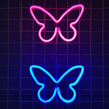 2 Pcs Butterfly Neon Signs Butterfly LED Light 3AA Battery Powered, USB Operated Wall Neon Light Decor Butterfly Neon Wall Art In Australia - Darrahopens