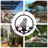 Owl Gifts for Owl Lovers Solar Powered Garden Owl Statue Waterproof Hanging Solar Owl for Outdoor Decorative Unique Owl Gifts