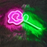 Neon Pink Rose Flower Neon sign USB/Battery Powered Night Sign LED Wall Sign Wall Art For Night Lamps Light Up Signs In Australia - Darrahopens