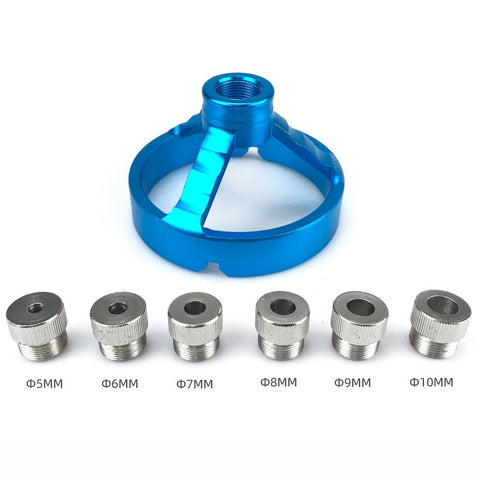 Vertical Hole Punch Locator, with 6 Drill Bushings Woodworking Drill Bit Jig Fixture Used for Woodworking Hole Punching In Australia - Darrahopens