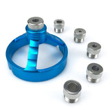 Vertical Hole Punch Locator, with 6 Drill Bushings Woodworking Drill Bit Jig Fixture Used for Woodworking Hole Punching