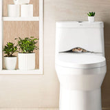 Cartoon Creative Cute Cat Toilet Wall Stickers Toilet Decorative Stickers Self-Adhesive Removable Wall Stickers Lovely Animals In Australia - Darrahopens