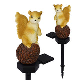 In-ground Garden Light Squirrel Shape Solar Intelligent Light Control Yard Decoration Waterproof Lawn Sidewalk Landscape Decorative 2pcs