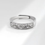 Mantra Protection Wealth Rings Brave Troops Statement Amulet Lucky Buddhist Open Silver Plated Jewelry for Women
