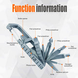 12 in 1 Keychain Multitool Screwdriver Bit Folding Multi Tool Bottle Opener Portable Pocket Tool for Outdoors Camping In Australia - Darrahopens