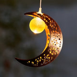 Solar Moon Wind Chimes Outdoor Solar Lights Windchimes Waterproof Hanging Decorations Gifts for Garden In Australia - Darrahopens