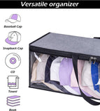 Hat Organizer for Baseball Caps Holder Large Hat Storage Bag Rack with Double Carry Handles and Zipper Closure, Grey
