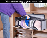 Hat Organizer for Baseball Caps Holder Large Hat Storage Bag Rack with Double Carry Handles and Zipper Closure, Grey