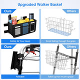 Upgrade Basket Walker Bag Water Cup Holder, Foldable Storage Bag with Big Capacity & Never Tipping Over, Best Gift for Family