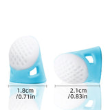Sewing Thimble Finger Protector Silicone Rubber Anti Sticking Finger Guard for Handmade Home Sewing Patchwork DIY Crafts 6Pcs