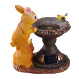 Garden Statues Outdoor Clearance LED Rabbit Solar Garden Statues Waterproof Solar Rabbit Ornaments Garden Light Resin