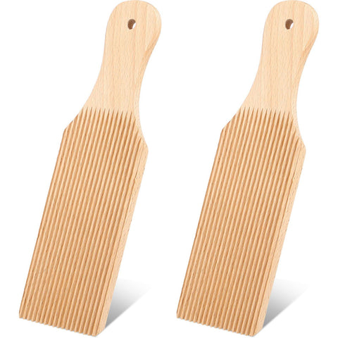 2 Pcs Wooden Board, Wooden Butter Paddles, Spaghetti Macaroni Pasta Board Practical Maker, Homemade Pasta Making In Australia - Darrahopens