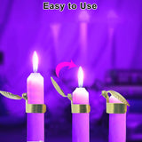 Automatic Fire Extinguishing Candle Snuffer Extinguisher Clip On, Candle Safety Guard, Wick Flame Snuffer 4 Pcs (Scallop)