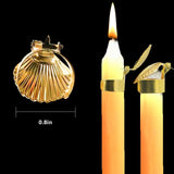 Automatic Fire Extinguishing Candle Snuffer Extinguisher Clip On, Candle Safety Guard, Wick Flame Snuffer 4 Pcs (Scallop)