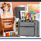 Waterproof Nylon Bags 20x14 Art Case with Backpack & Tote Bag Padded Triple with Shoulder Strap Durable for Artwork In Australia - Darrahopens