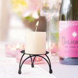 Black Candle Holder, Set of 3 Iron Pillar Candle Plate Small-Decorative Decorative Small Candle Stick Holder Fit In Australia - Darrahopens
